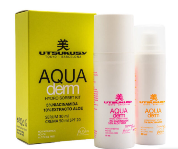 Set aqua derm (serum + crema)